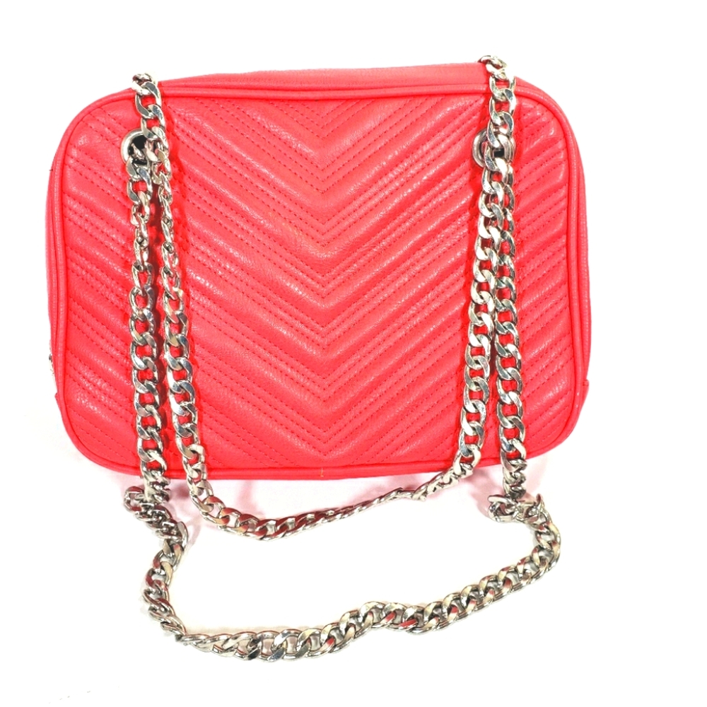 BCBG Eneration Red Coral Shoulder Bag Chain Purse